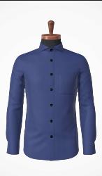 Chemise Bleu Egyptien Repassage Facile