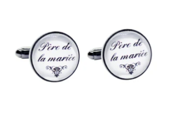 Boutons de manchettes gravures personnalisables